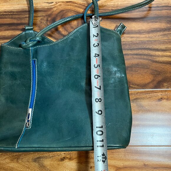 Vera Pelle Backpack Purse Green Leather main image 11